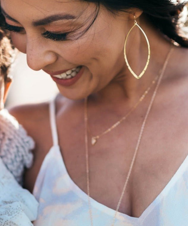 Ella Marquis Hammered Earrings - MTT Collective