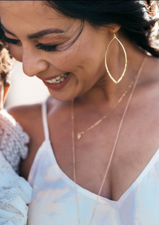 Ella Marquis Hammered Earrings - MTT Collective