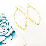 Ella Marquis Hammered Earrings - MTT Collective