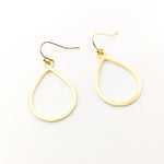 Emilia Brushed Open Drop Earrings - MTT Collective