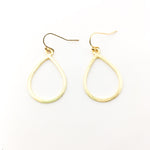 Emilia Brushed Open Drop Earrings - MTT Collective
