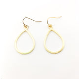Emilia Brushed Open Drop Earrings - MTT Collective