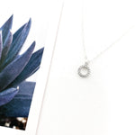 Emory Crystal Open Circle Necklace | Silver - MTT Collective