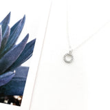 Emory Crystal Open Circle Necklace | Silver - MTT Collective