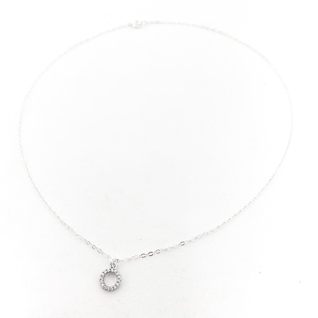 Emory Crystal Open Circle Necklace | Silver - MTT Collective