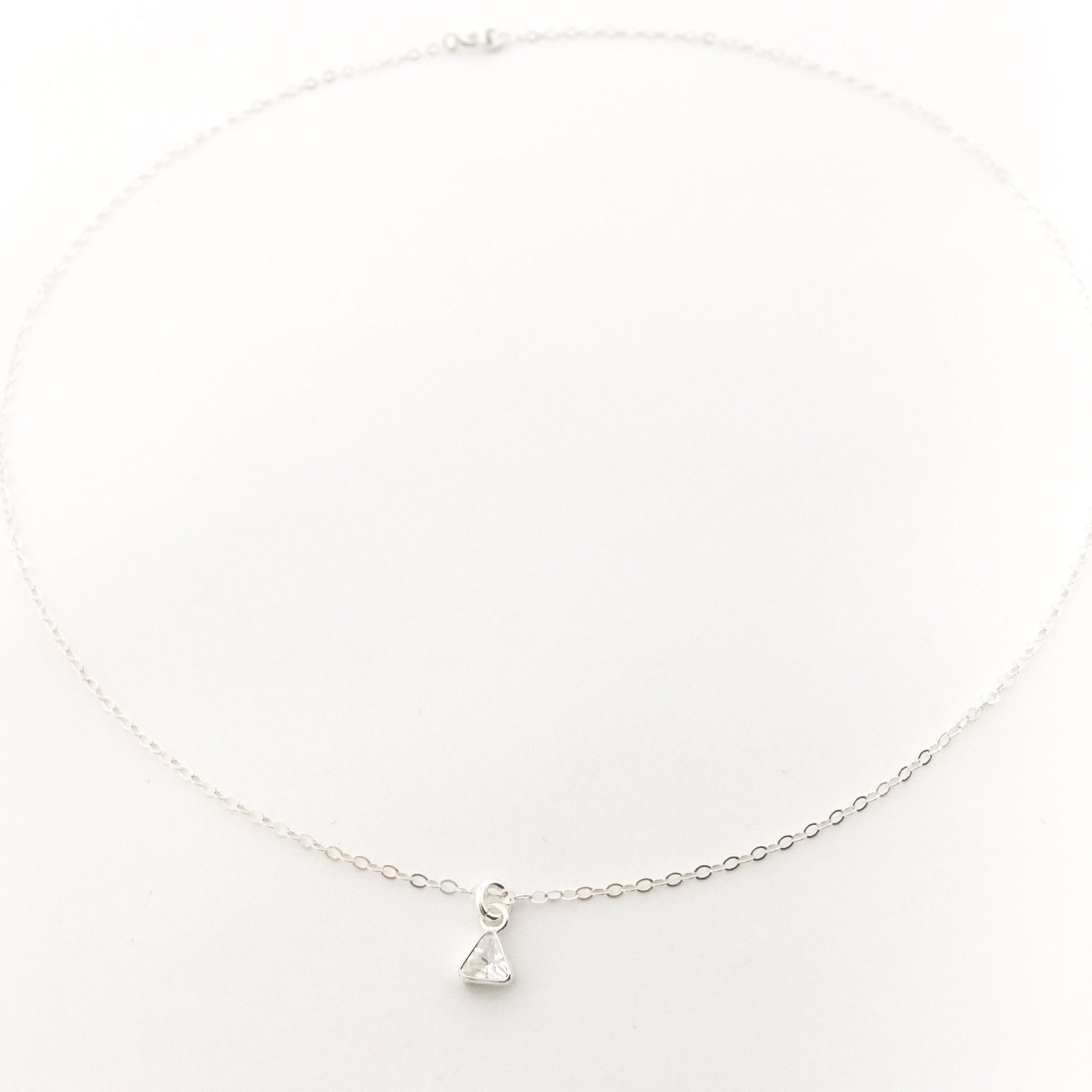 Everly Hanging Cubic Zirconia Necklace | Silver - MTT Collective