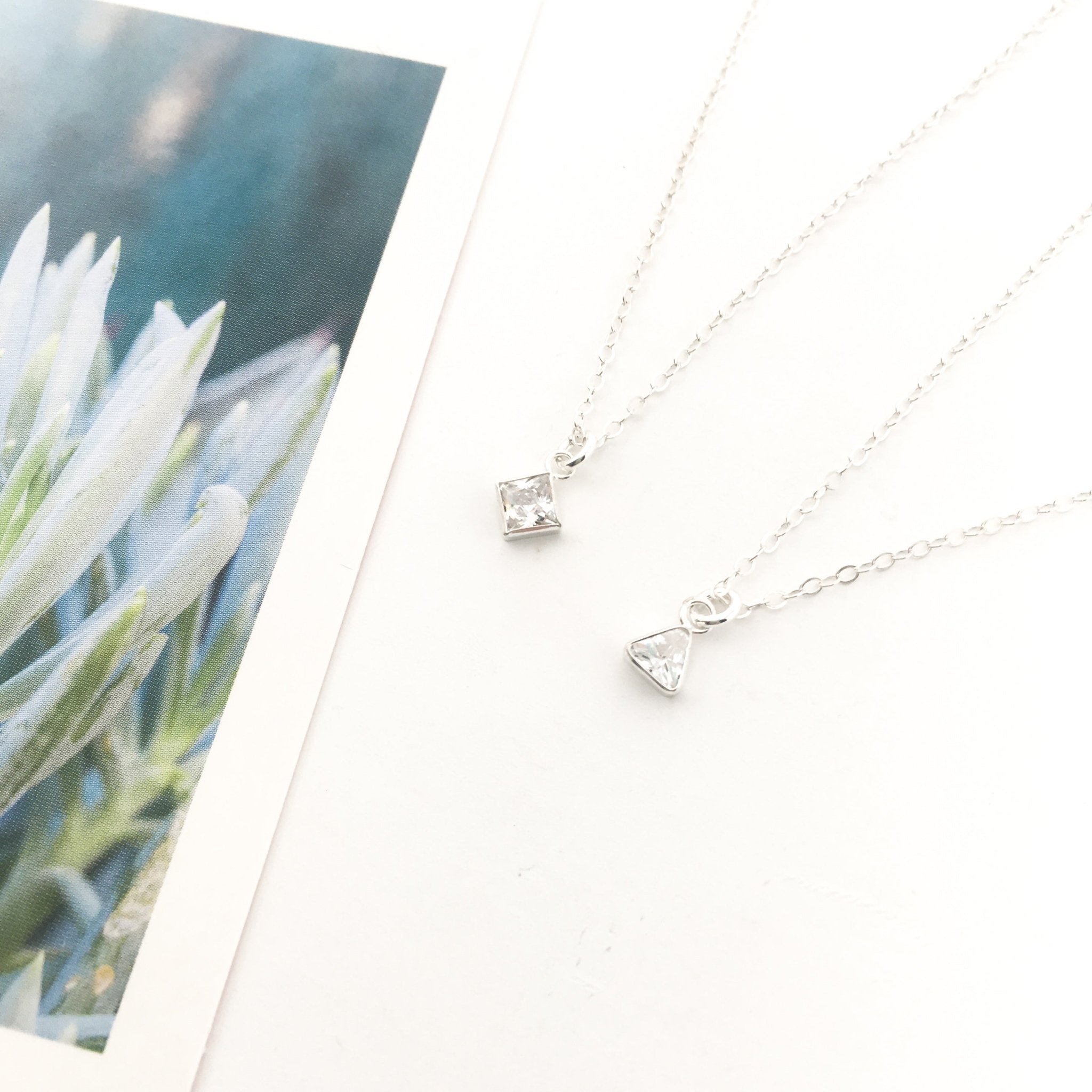Everly Hanging Cubic Zirconia Necklace | Silver - MTT Collective