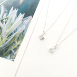 Everly Hanging Cubic Zirconia Necklace | Silver - MTT Collective
