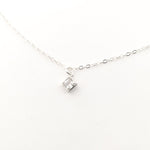 Everly Hanging Cubic Zirconia Necklace | Silver - MTT Collective