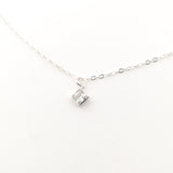 Everly Hanging Cubic Zirconia Necklace | Silver - MTT Collective