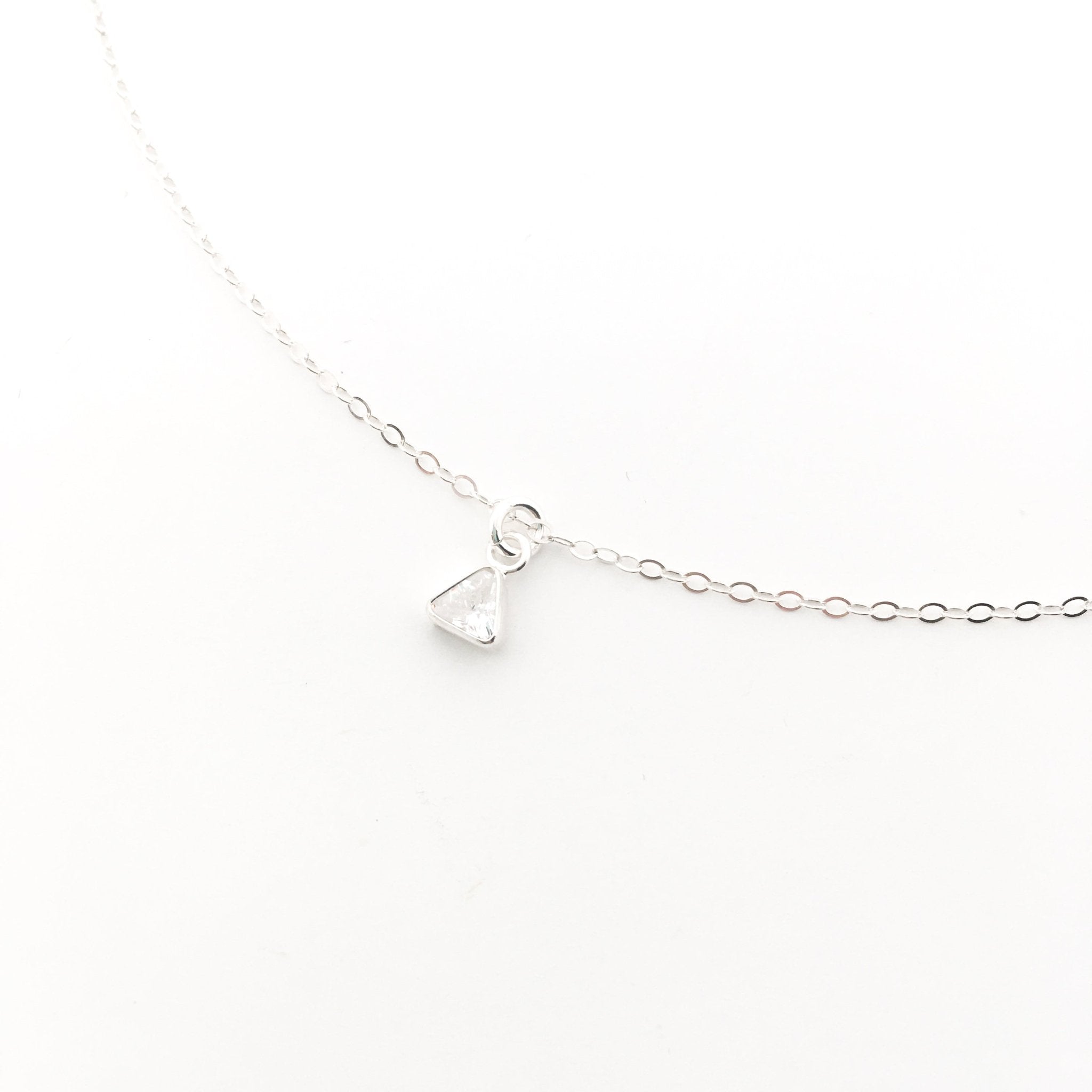 Everly Hanging Cubic Zirconia Necklace | Silver - MTT Collective