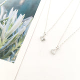 Everly Hanging Cubic Zirconia Necklace | Silver - MTT Collective