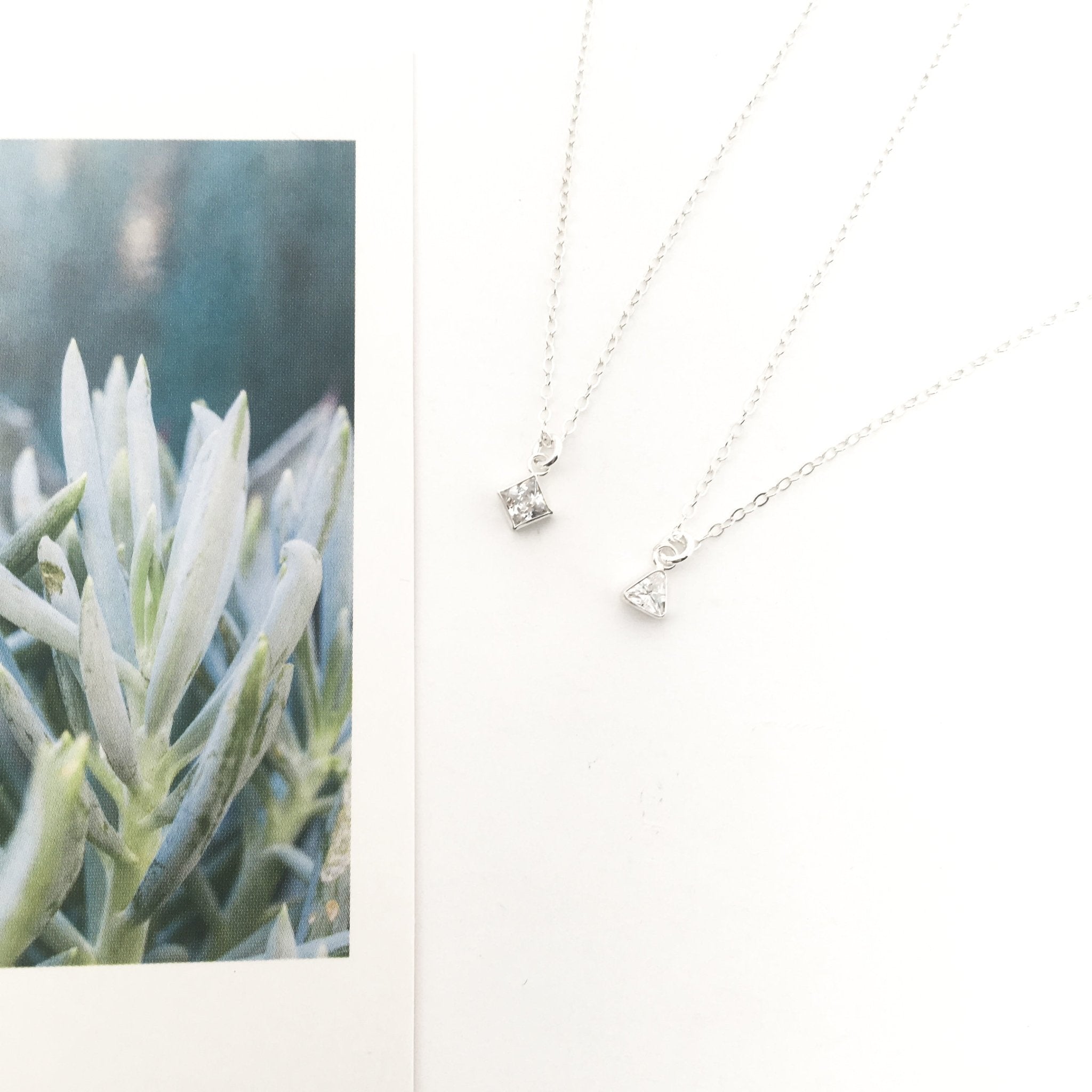 Everly Hanging Cubic Zirconia Necklace | Silver - MTT Collective