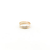 Nova Dotted Mixed Band Ring | Silver & Gold - MTT Collective