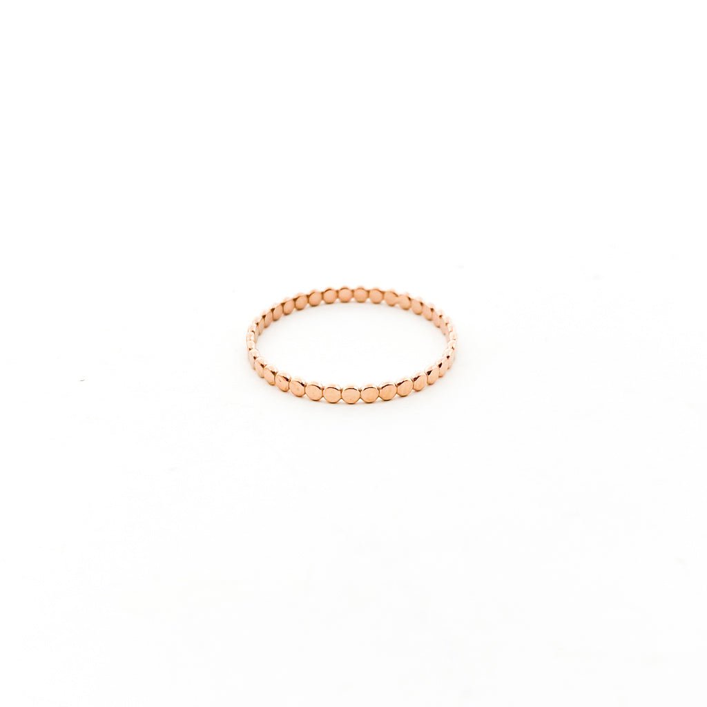 Flat Beaded Ring | Rose Gold - MTT Collective