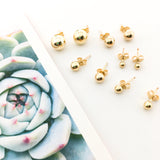 SPHERE STUD EARRINGS | 14K GOLD-FILLED | SIZE OPTIONS - MTT Collective