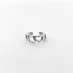 String Of Hearts Toe Ring | Silver - MTT Collective