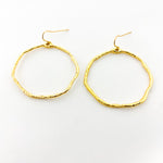LARGE TWISTED HAMMERED HOOP EARRINGS | 14K GOLD-FILLED - MTT Collective