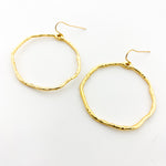 LARGE TWISTED HAMMERED HOOP EARRINGS | 14K GOLD-FILLED - MTT Collective