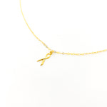 Eleanor Awareness Ribbon Necklace | Gold - MTT Collective