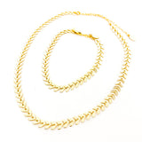 Gianna Chevron Jewelry Set | Gold - MTT Collective