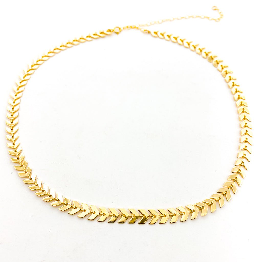 Gianna Chevron Necklace | Gold - MTT Collective