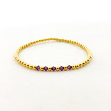 Gracie Beaded Birthstone Accented Bracelet | 3mm - MTT Collective