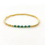 Gracie Beaded Birthstone Accented Bracelet | 3mm - MTT Collective