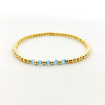 Gracie Beaded Birthstone Accented Bracelet | 3mm - MTT Collective