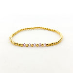 Gracie Beaded Birthstone Accented Bracelet | 3mm - MTT Collective