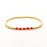 Gracie Beaded Birthstone Accented Bracelet | 3mm - MTT Collective