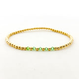 Gracie Beaded Birthstone Accented Bracelet | 3mm - MTT Collective