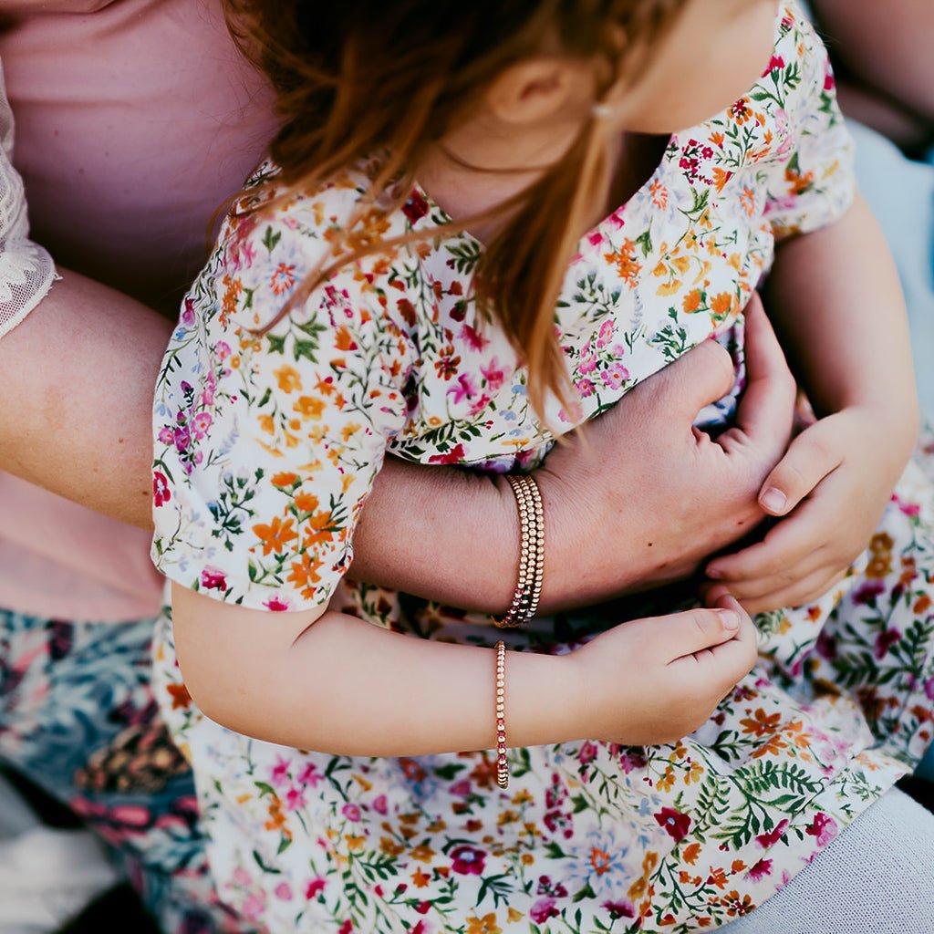 Gracie Beaded Birthstone Accented Kids Bracelet - MTT Collective
