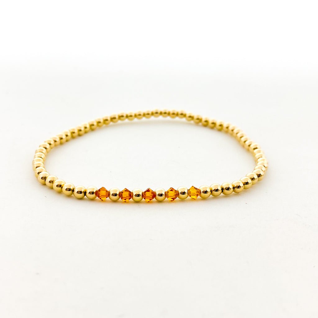 Gracie Beaded Birthstone Accented Kids Bracelet - MTT Collective