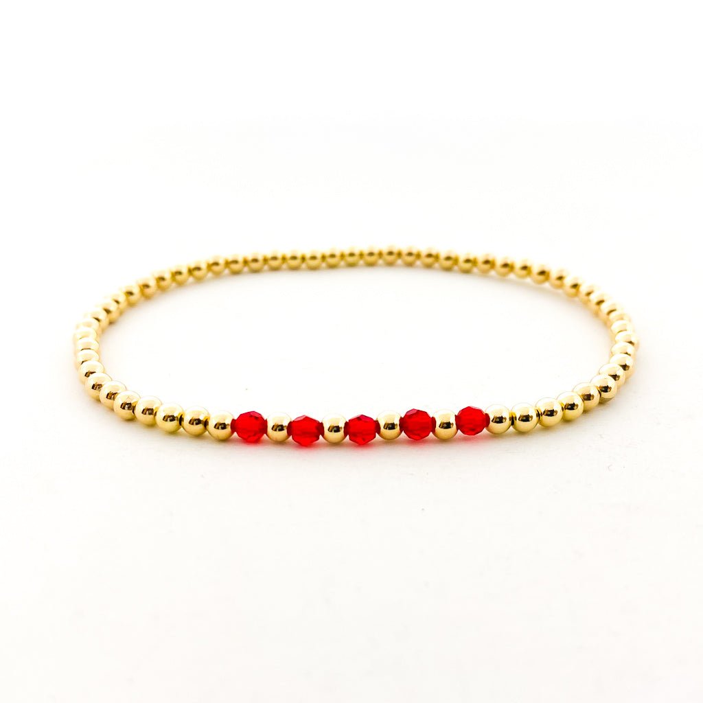 Gracie Beaded Birthstone Accented Kids Bracelet - MTT Collective