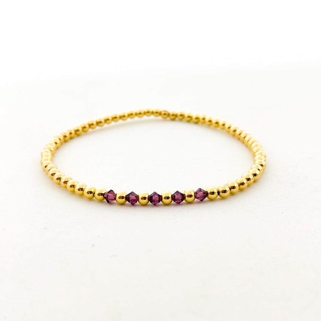 Gracie Beaded Birthstone Accented Kids Bracelet - MTT Collective