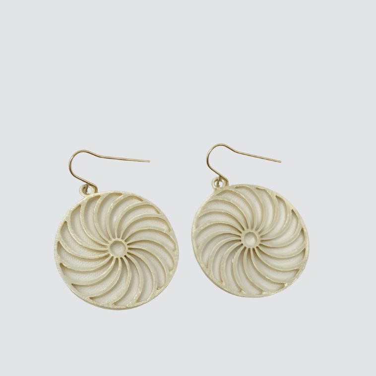 Harlow Brushed Simple Spiral Earrings | Gold - MTT Collective