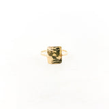 Impressions Hammered Rectangle Ring | Gold - MTT Collective