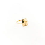 Impressions Hammered Rectangle Ring | Gold - MTT Collective