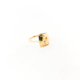 Impressions Hammered Rectangle Ring | Gold - MTT Collective