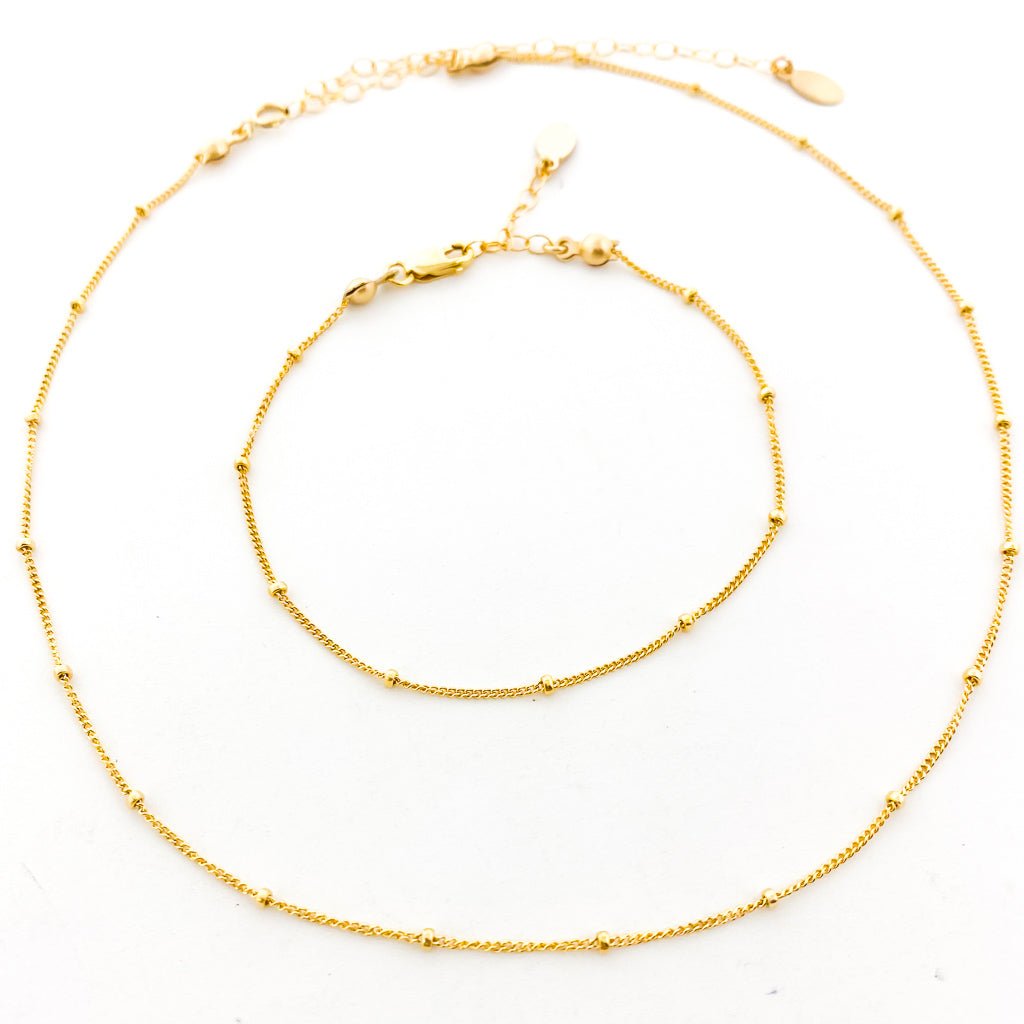 Isabella Satellite Chain Jewelry Set | Gold - MTT Collective