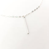Izzie Long Bar Necklace | Silver - MTT Collective