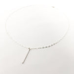 Izzie Long Bar Necklace | Silver - MTT Collective