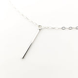 Izzie Long Bar Necklace | Silver - MTT Collective