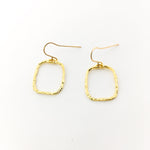 Jana Twisted Hammered Square Earrings - MTT Collective