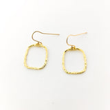 Jana Twisted Hammered Square Earrings - MTT Collective