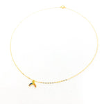 Jane Rainbow Rhinestone Necklace | Gold - MTT Collective