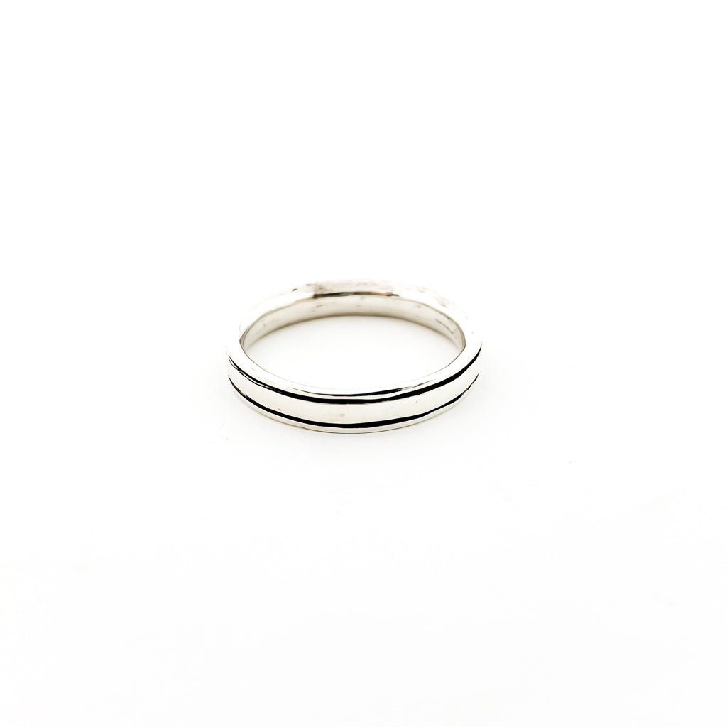 Jordan Linear Groove 4.5MM Band Ring | Silver - MTT Collective