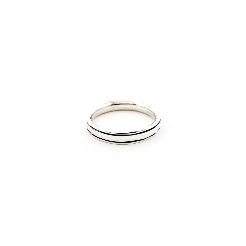 Jordan Linear Groove 4.5MM Band Ring | Silver - MTT Collective