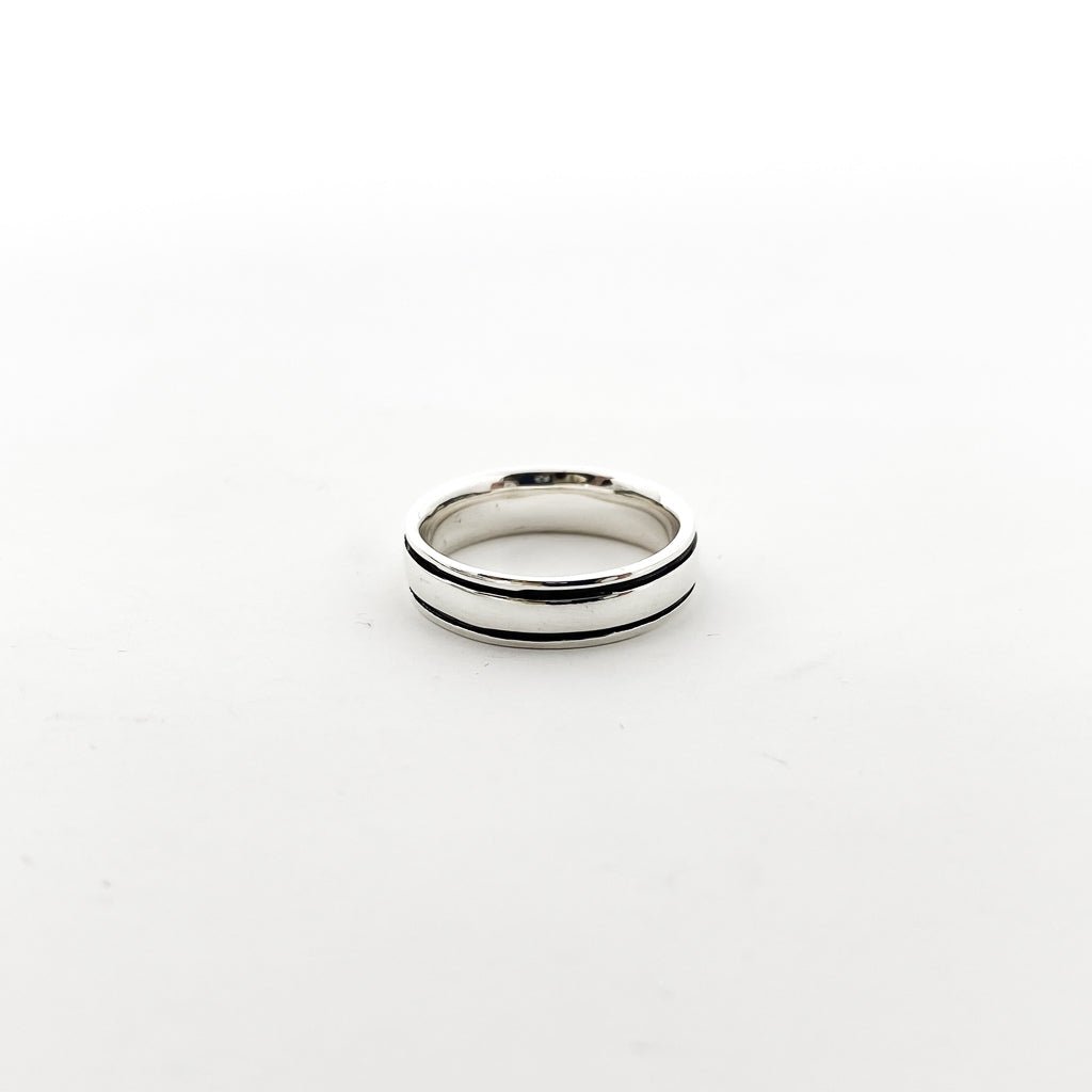 Jordan Linear Groove 6MM Band Ring | Silver - MTT Collective